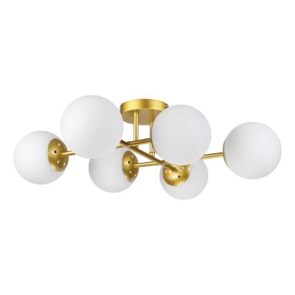 Brilagi - Lustre sobreposto MALONY 6xE14/20W/230V dourado