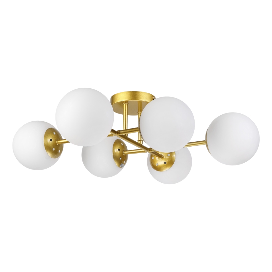Brilagi - Lustre sobreposto MALONY 6xE14/20W/230V dourado