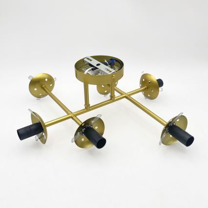 Brilagi - Lustre sobreposto MALONY 6xE14/20W/230V dourado