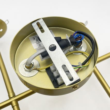 Brilagi - Lustre sobreposto MALONY 6xE14/20W/230V dourado