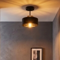 Brilagi - Lustre sobreposto SPRING 1xE27/60W/230V preto/dourado