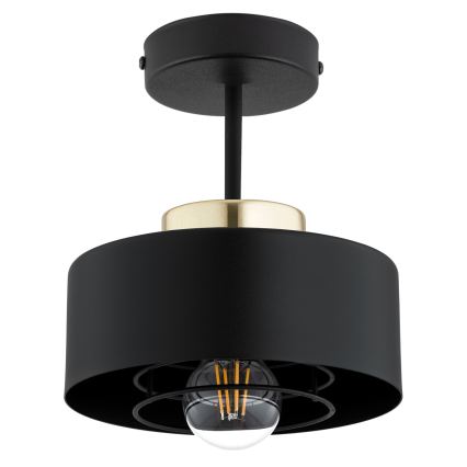 Brilagi - Lustre sobreposto SPRING 1xE27/60W/230V preto/dourado