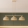 Brilagi - Lustre suspenso com cabo 3xE27/60W/230V bege/dourado