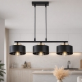 Brilagi - Lustre suspenso com cabo 3xE27/60W/230V preto/dourado