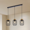 Brilagi - Lustre suspenso com cabo BASKLITE 3xE27/15W/230V seringueira/preto