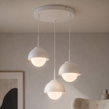 BRILAGI - Lustre suspenso com cabo COSMO 3xE27/60W/230V branco