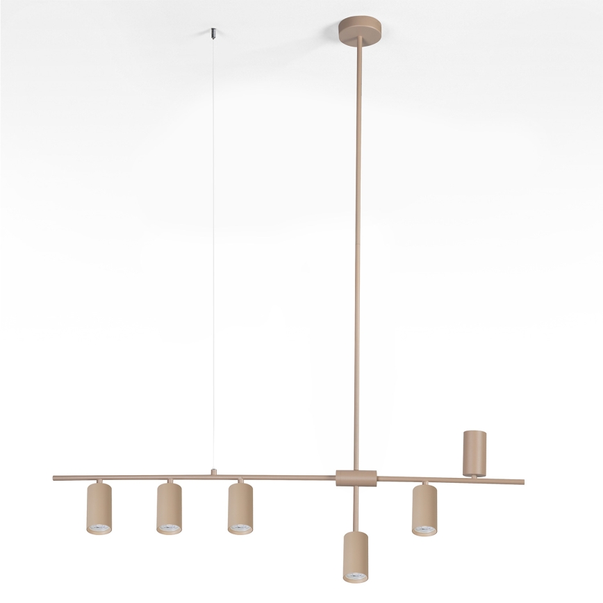 Brilagi - Lustre suspenso com cabo CRANE 6xGU10/30W/230V bege