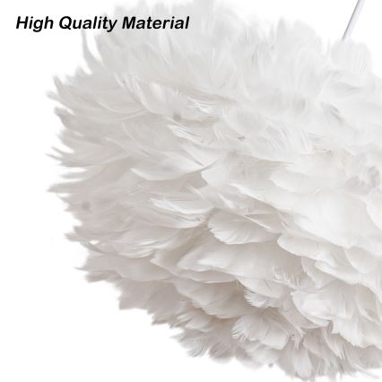 Brilagi - Lustre suspenso com cabo FEATHER 3xE27/40W/230V Ø 50 cm branco
