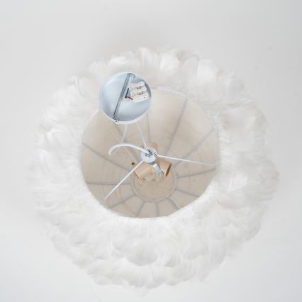 Brilagi - Lustre suspenso com cabo FEATHER 3xE27/40W/230V Ø 50 cm branco