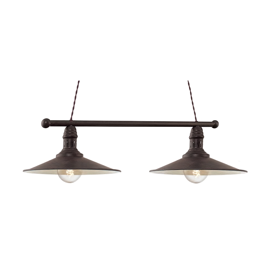 Brilagi - Lustre suspenso com cabo FORGE 2xE27/60W/230V preto
