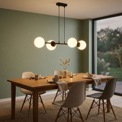 Brilagi - Lustre suspenso com cabo MILO 4xE27/60W/230V preto