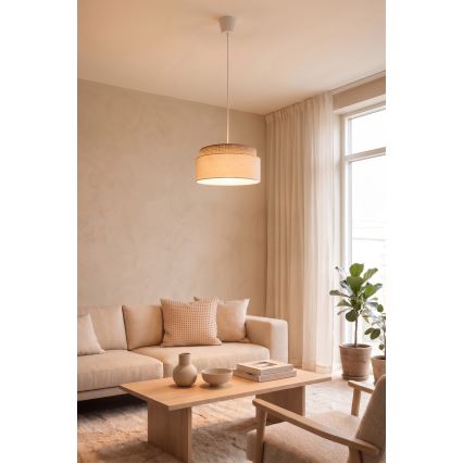 Brilagi - Lustre suspenso com cabo PADOVA 1xE27/60W/230V Ø 40 cm bege