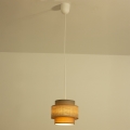 Brilagi - Lustre suspenso com cabo RESNA 1xE27/60W/230V, diâmetro 20 cm, castanho/bege