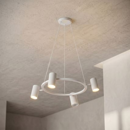 Brilagi - Lustre suspenso com cabo SELE 4xGU10/30W/230V branco