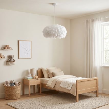 Brilagi - Lustre suspenso com cabo SOLEAIR 1xE27/60W/230V Ø 45 cm branco