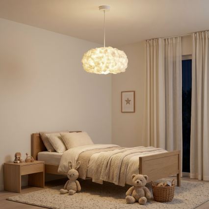 Brilagi - Lustre suspenso com cabo SOLEAIR 1xE27/60W/230V Ø 45 cm branco