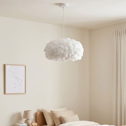 Brilagi - Lustre suspenso com cabo SOLEAIR 1xE27/60W/230V Ø 45 cm branco