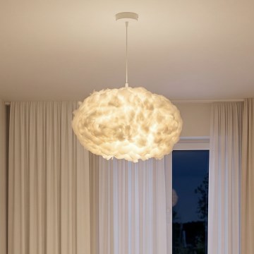 Brilagi - Lustre suspenso com cabo SOLEAIR 2xE27/40W/230V Ø 60 cm branco