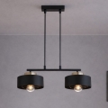 Brilagi - Lustre suspenso com cabo SPRING 2xE27/60W/230V preto/dourado
