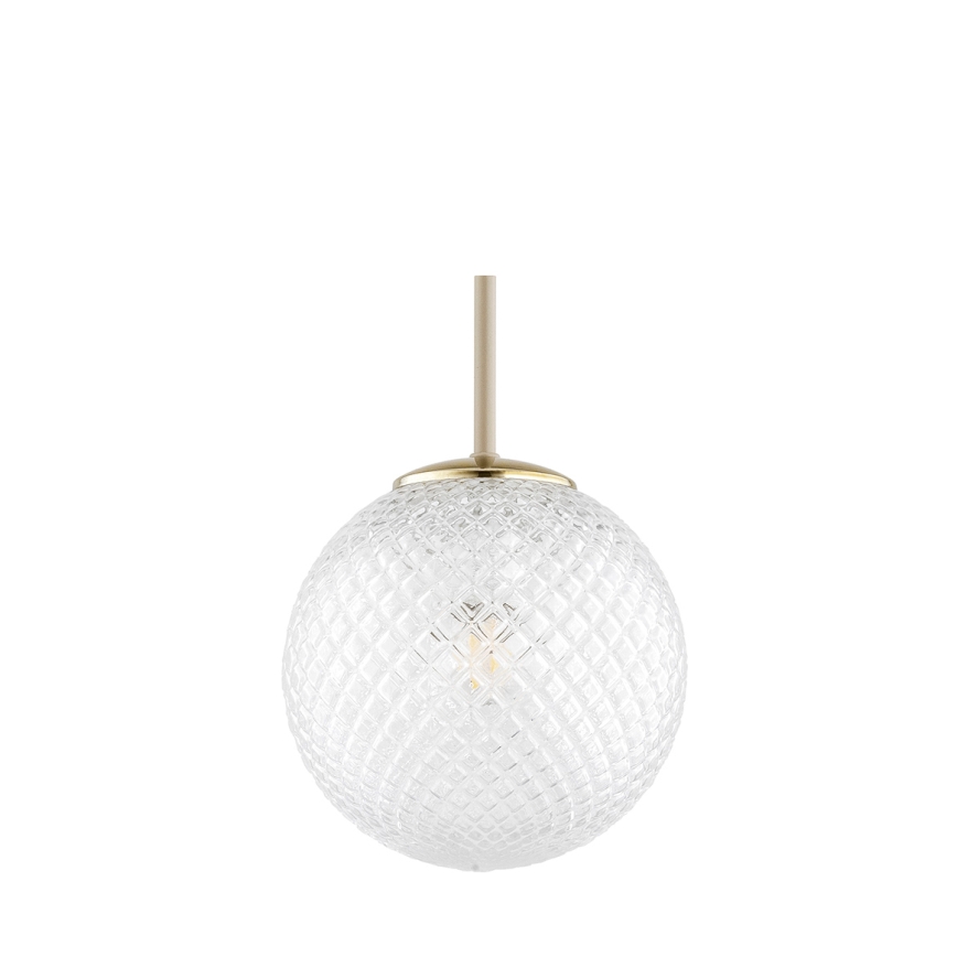 Brilagi - Lustre suspenso com cabo STELLA 1xE27/60W/230V Ø 18 cm bege/dourado