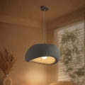 BRILAGI - Lustre suspenso com cabo WABI SABI 1xE27/60W/230V diâmetro 40 cm cinzento