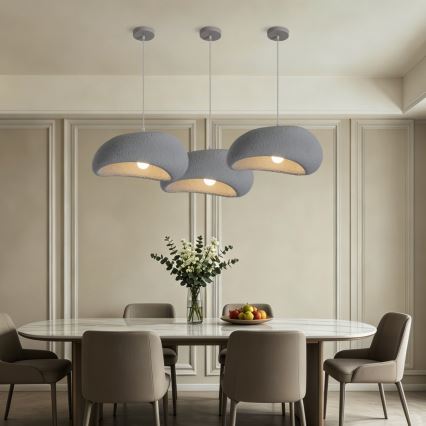 BRILAGI - Lustre suspenso com cabo WABI SABI 1xE27/60W/230V diâmetro 40 cm cinzento
