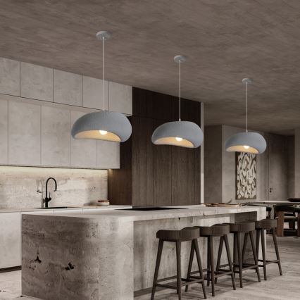 BRILAGI - Lustre suspenso com cabo WABI SABI 1xE27/60W/230V diâmetro 40 cm cinzento