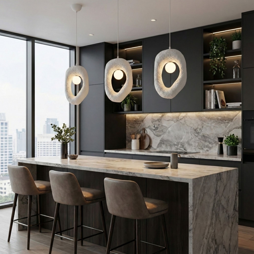 Brilagi - Lustre suspenso com cabo WABI SABI 1xG9/8W/230V branco