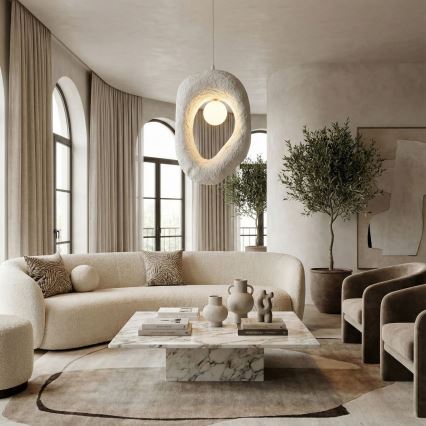 Brilagi - Lustre suspenso com cabo WABI SABI 1xG9/8W/230V branco