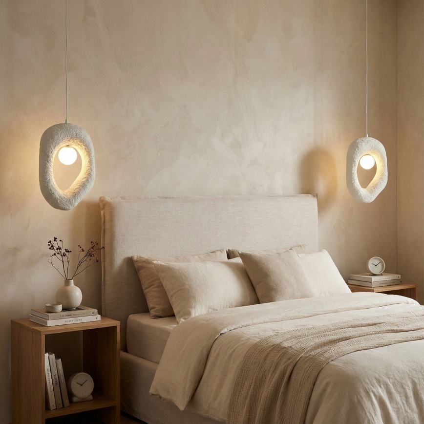 Brilagi - Lustre suspenso com cabo WABI SABI 1xG9/8W/230V branco