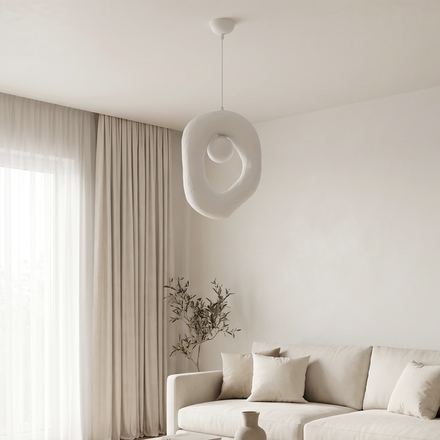 Brilagi - Lustre suspenso com cabo WABI SABI 1xG9/8W/230V branco