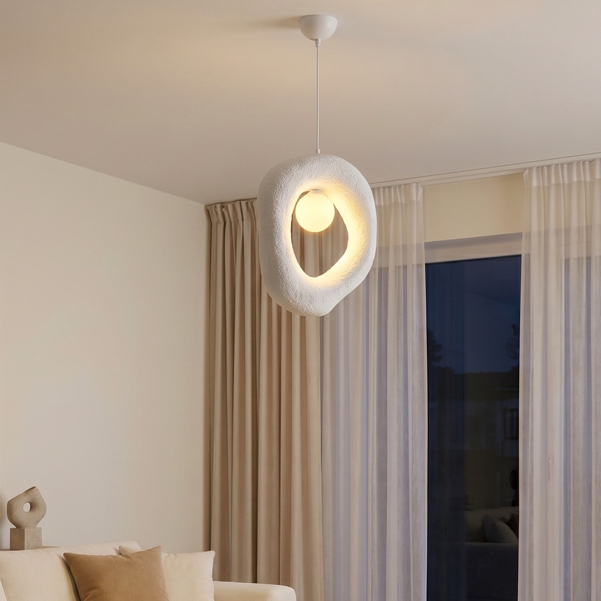 Brilagi - Lustre suspenso com cabo WABI SABI 1xG9/8W/230V branco