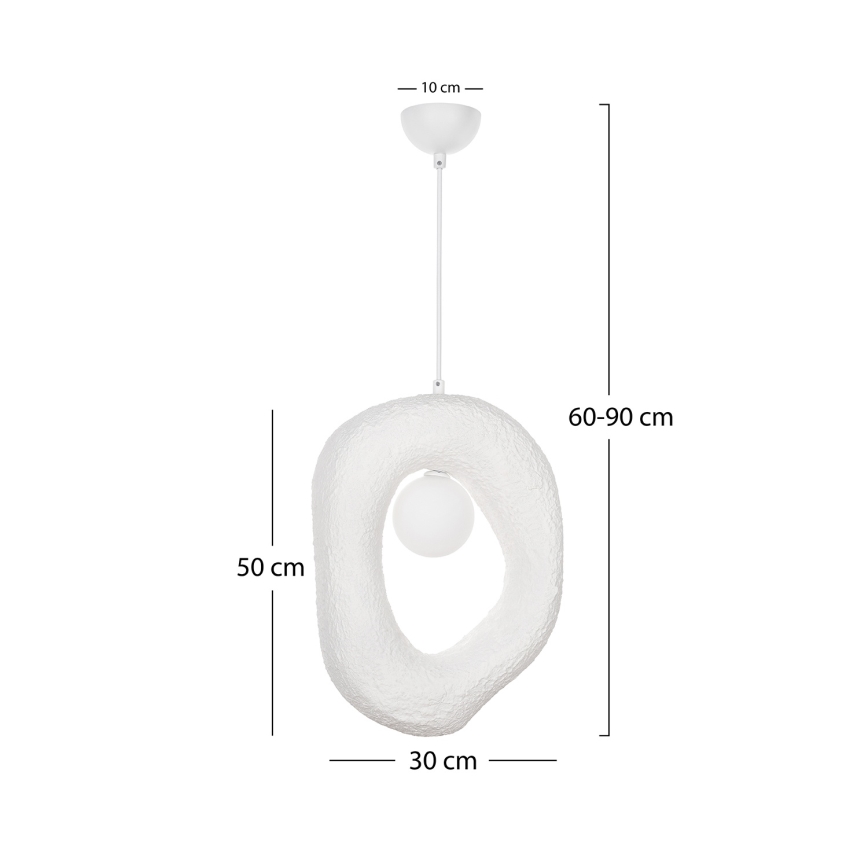 Brilagi - Lustre suspenso com cabo WABI SABI 1xG9/8W/230V branco