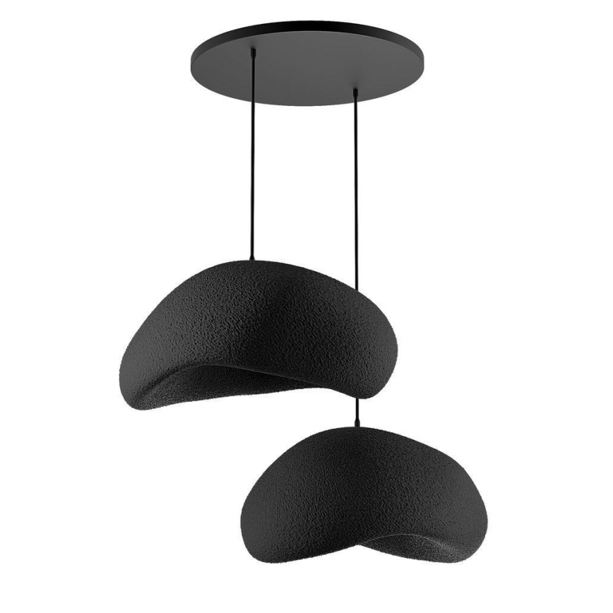 Brilagi - Lustre suspenso com cabo WABI SABI 2xE27/40W/230V Ø 60 cm preto