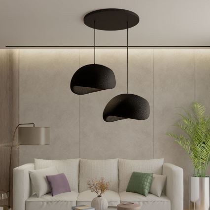Brilagi - Lustre suspenso com cabo WABI SABI 2xE27/40W/230V Ø 60 cm preto
