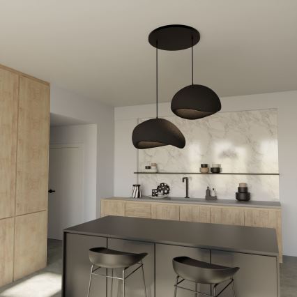 Brilagi - Lustre suspenso com cabo WABI SABI 2xE27/40W/230V Ø 60 cm preto