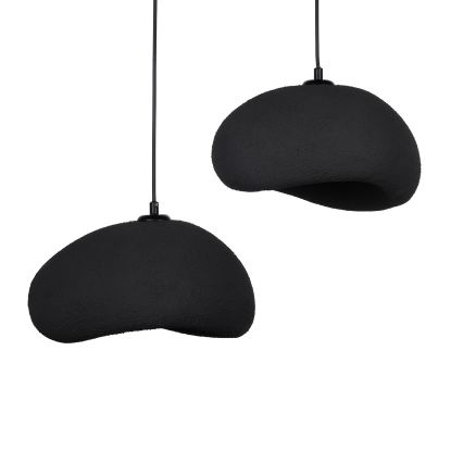 Brilagi - Lustre suspenso com cabo WABI SABI 2xE27/40W/230V Ø 60 cm preto