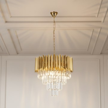 Brilagi - Lustre suspenso com corrente CRISTAL 5xE14/40W/230V diâmetro 45 cm