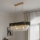 Brilagi - Lustre suspenso com corrente ECLIPSE 10xE14/10W/230V 78 x 28 cm preto/dourado