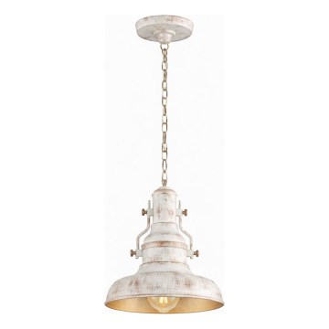 Brilagi - Lustre suspenso com corrente PYRONIC 1xE27/40W/230V Ø 32 cm creme/pátina