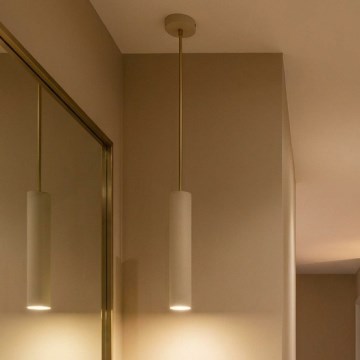 Brilagi - Lustre suspenso em cabo 1xGU10/15W/230V bege/dourado