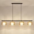 Brilagi - Lustre suspenso em cabo AURA LUX 4xGX53/30W/230V preto/dourado