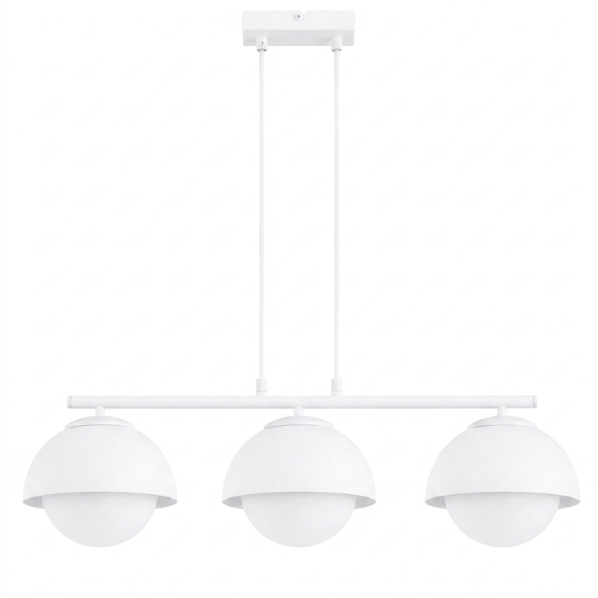 BRILAGI - Lustre suspenso em cabo COSMO 3xE27/60W/230V branco/dourado