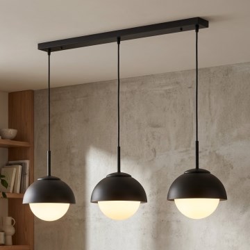 BRILAGI - Lustre suspenso em cabo COSMO 3xE27/60W/230V preto