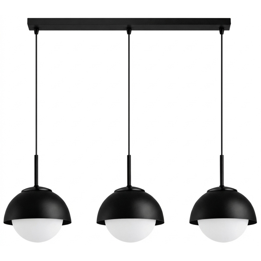 BRILAGI - Lustre suspenso em cabo COSMO 3xE27/60W/230V preto