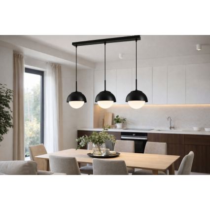 BRILAGI - Lustre suspenso em cabo COSMO 3xE27/60W/230V preto