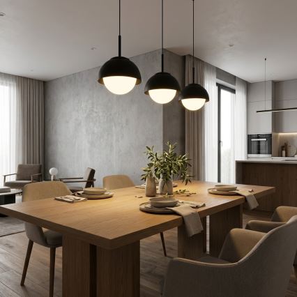 BRILAGI - Lustre suspenso em cabo COSMO 3xE27/60W/230V preto