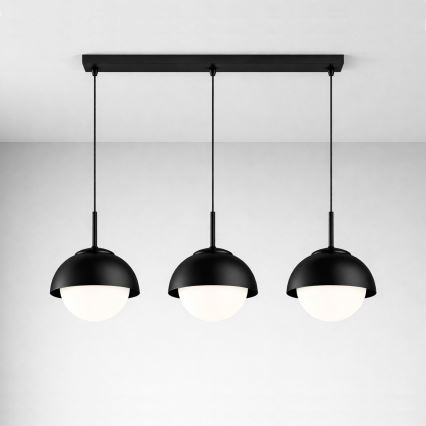 BRILAGI - Lustre suspenso em cabo COSMO 3xE27/60W/230V preto