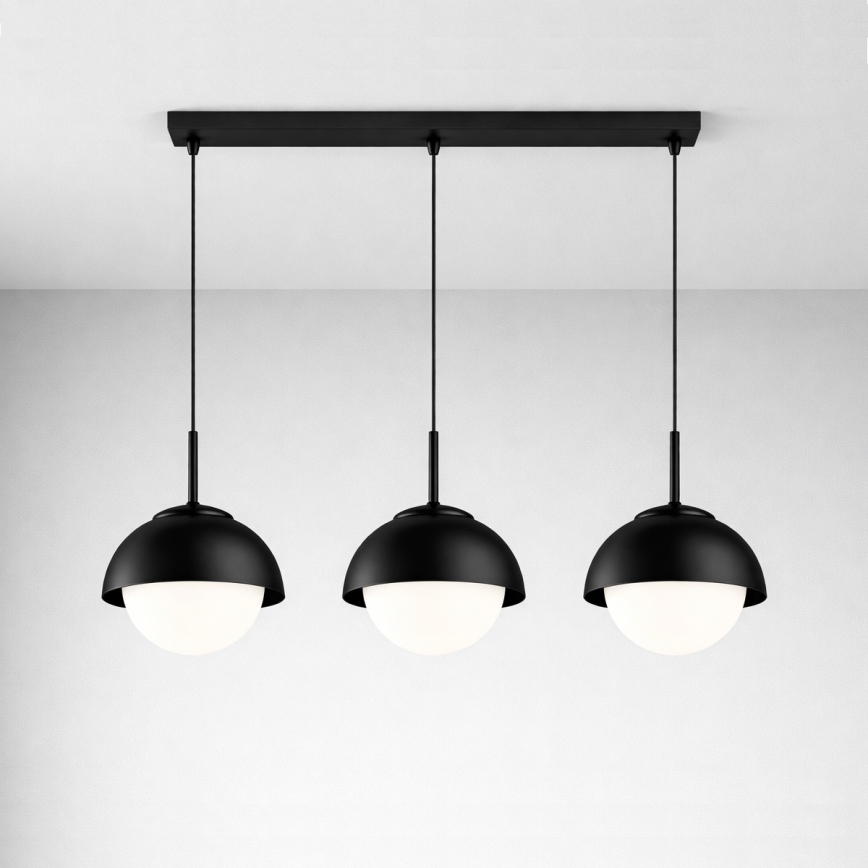 BRILAGI - Lustre suspenso em cabo COSMO 3xE27/60W/230V preto
