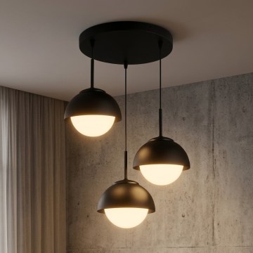 BRILAGI - Lustre suspenso em cabo COSMO 3xE27/60W/230V preto